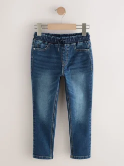 Noir/Marine - Lot de 2 jean extensible à taille élastique (3-16ans)