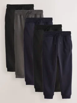 Noir/Marine/Gris - Lot de 5 joggings Basic (3-16ans)