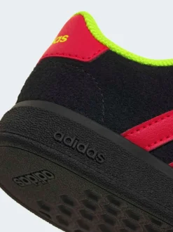 Noir/Neon - adidas Grand Court 2.0 Baskets à lacets élastiques bébé