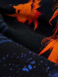 Noir/Orange Dragon - T-shirt imprimé régulier à manches courtes (3-16ans)