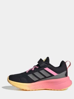 Noir/Rose - adidas Fortarun 4.0 Baskets enfant à crochets et boucles