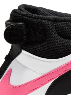 Noir/Rose - Nike Junior Court Borough Mid Trainers