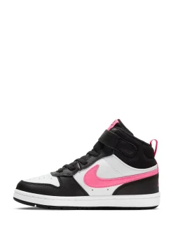 Noir/Rose - Nike Junior Court Borough Mid Trainers