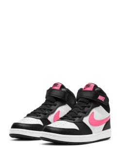 Noir/Rose - Nike Junior Court Borough Mid Trainers
