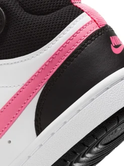 Noir/Rose - Nike Junior Court Borough Mid Trainers