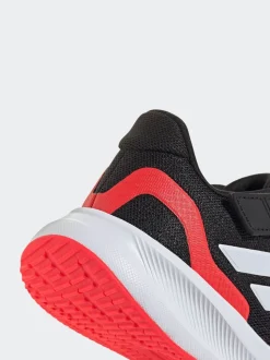 Noir/Rouge - adidas Baskets de course Runfalcon 5 à lacets élastiques pour enfant