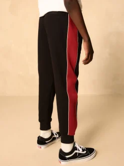 Noir/Rouge - Ensemble sweat à capuche color block