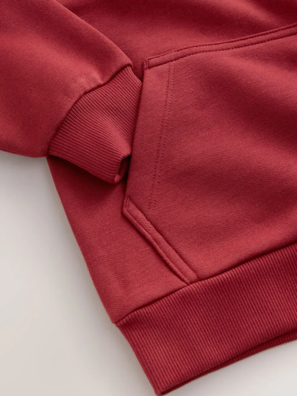 Noir/Rouge - Ensemble sweat à capuche color block