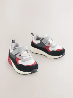 Noir/Rouge - Entraîneurs en dentelle élastique