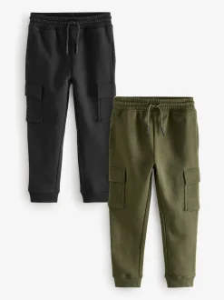 Noir/Vert - Lot de 2 joggings cargo (3-16ans)