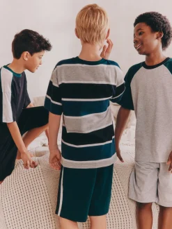 Noir/Vert - Pyjama court 3 Pack (3-16ans)