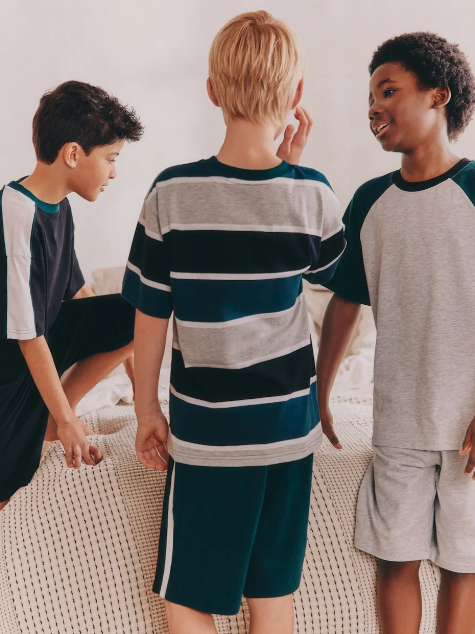 Noir/Vert - Pyjama court 3 Pack (3-16ans)