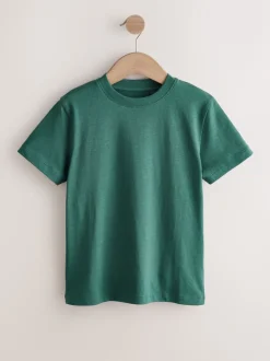 Noir/vert/bleu/blanc/rouille/gris - Lot de 8 T-shirts à manches courtes (3-16ans)