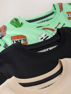 Noir/vert/pierre - Pyjama court Minecraft 100% coton 3 (3-16ans)