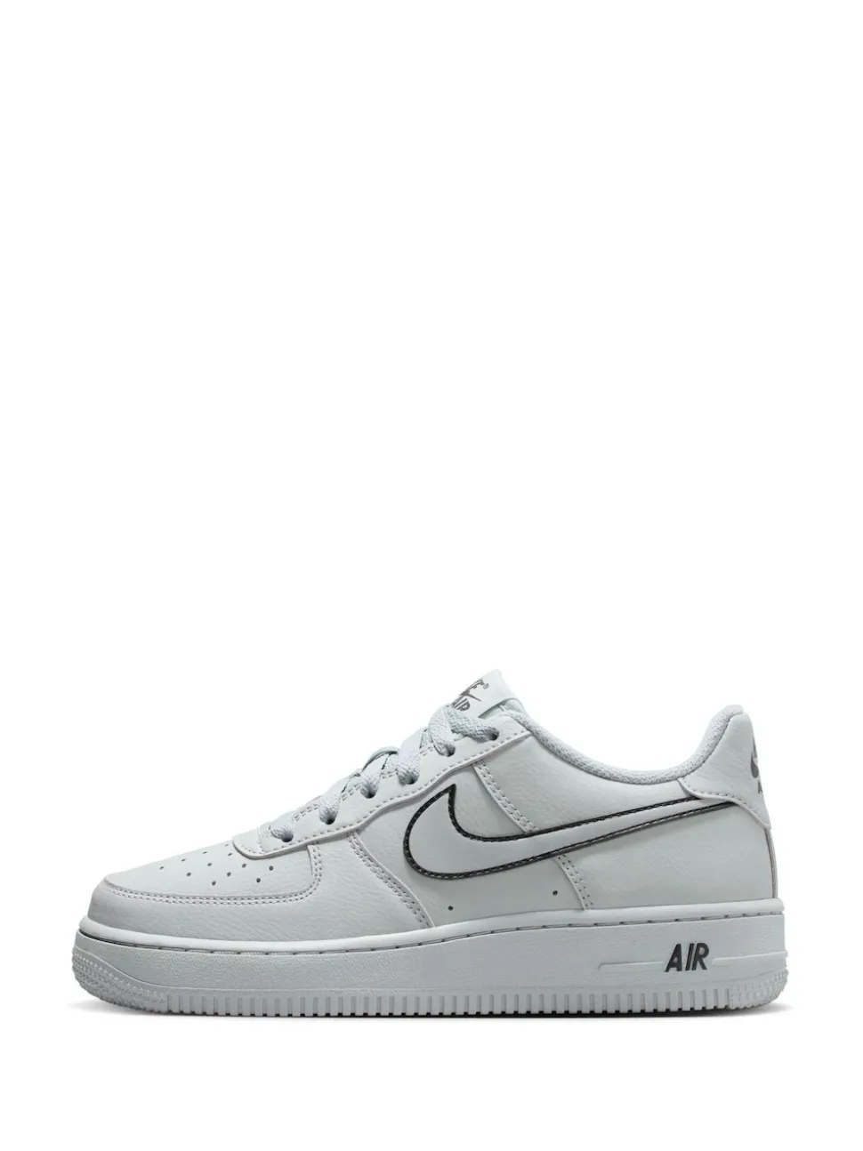 Off White/noir - Nike Youth Air Force 1 Trainers