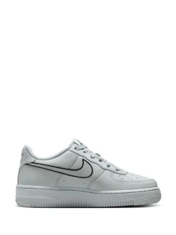 Off White/noir - Nike Youth Air Force 1 Trainers