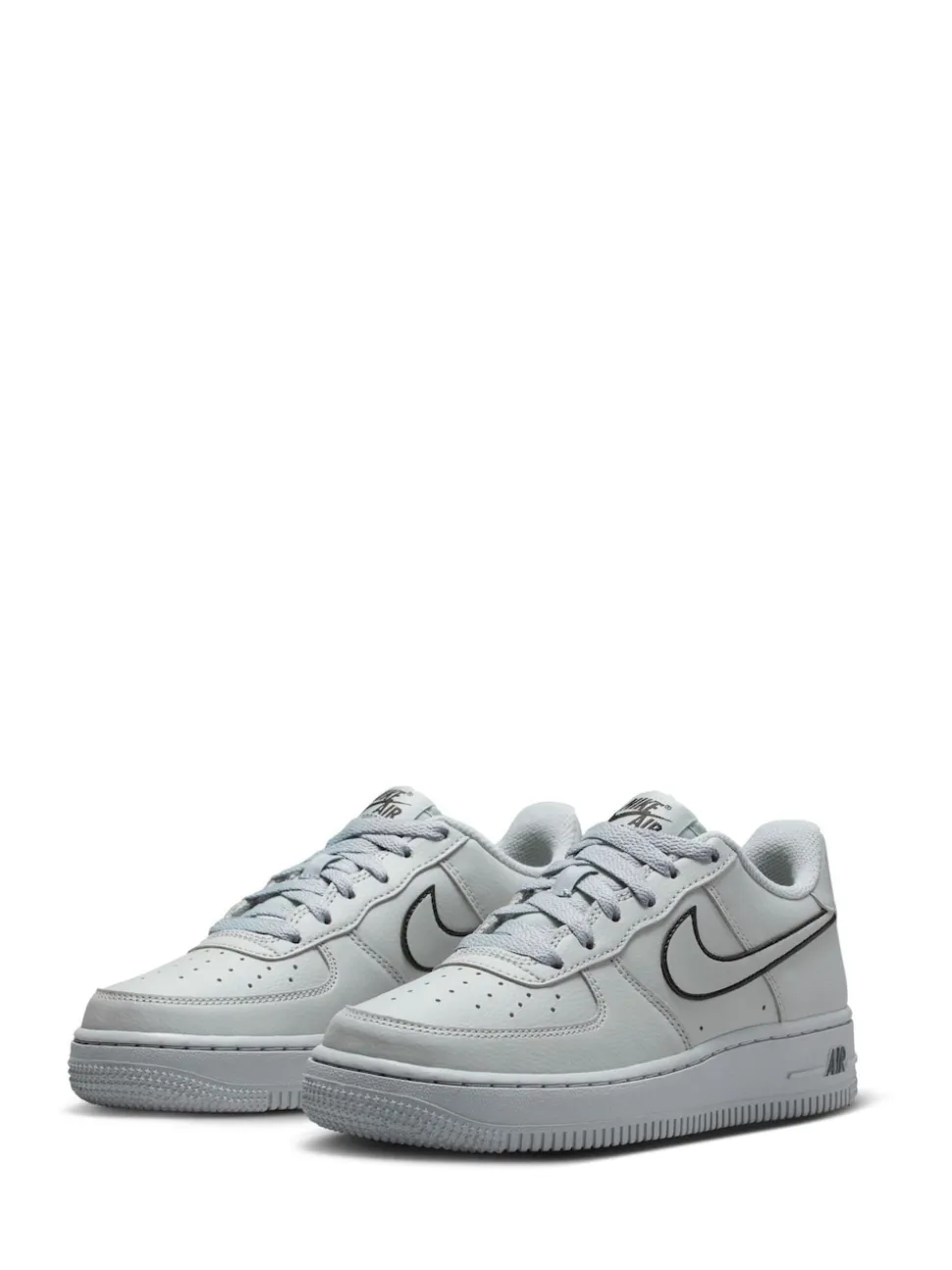 Off White/noir - Nike Youth Air Force 1 Trainers