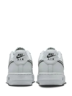 Off White/noir - Nike Youth Air Force 1 Trainers