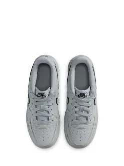 Off White/noir - Nike Youth Air Force 1 Trainers