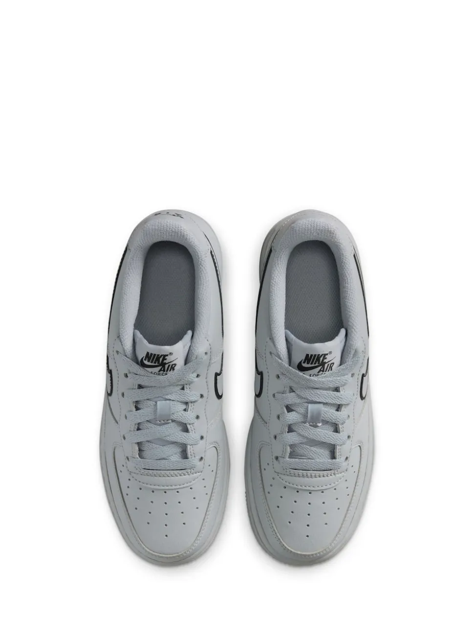 Off White/noir - Nike Youth Air Force 1 Trainers