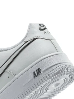 Off White/noir - Nike Youth Air Force 1 Trainers