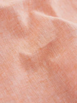 Orange - Chemise Lin Mix à col grand-père (3mths-7yrs)