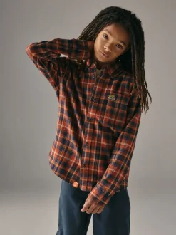 Orange - Chemise Superdry à carreaux