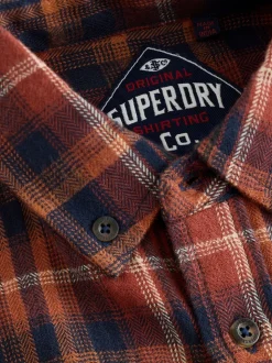 Orange - Chemise Superdry à carreaux