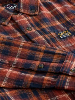 Orange - Chemise Superdry à carreaux