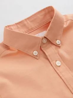 Orange - Manches courtes Coton riche Oxford Chemise (3-16ans)