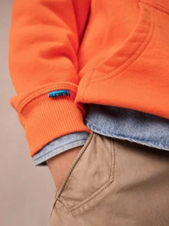 Orange - Superdry Sweat à capuche Essentiel