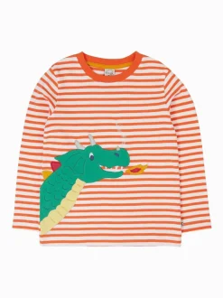 Orange - T-shirt Frugi Discovery rouge