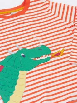 Orange - T-shirt Frugi Discovery rouge