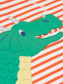 Orange - T-shirt Frugi Discovery rouge