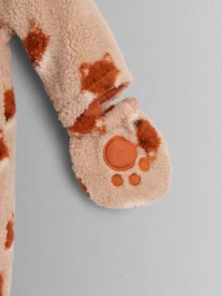 orange motif renard - JoJo Maman Bébé Pramsuit douillet en borg Character