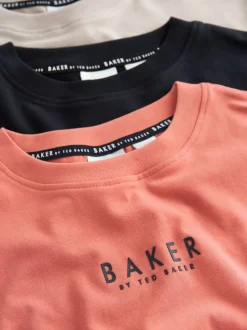Orange/Noir/Beige Sable - Baker by Ted Baker T-shirt 3 Pack