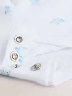 Ours bleu - Ensemble salopette et body en velours côtelé (0mois-2ans)