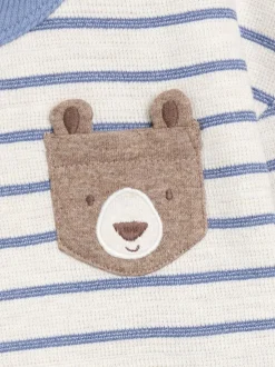 Ours bleu - Haut à poche JoJo Maman Bébé à motif appliqué