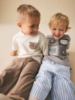 Ours bleu - T-shirt à manches courtes et Joggings légers Ensemble de 2 (3mois -7ans)