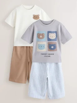 Ours bleu - T-shirt à manches courtes et Joggings légers Ensemble de 2 (3mois -7ans)