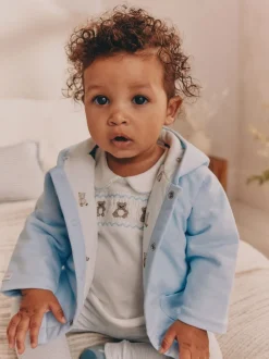Ours bleu - Veste en jersey, Body et Leggings bébé Ensemble 3 pièces (0mois-2ans)