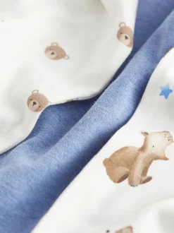 Ours bleu clair - Lot de 3 pyjamas Snuggle (9mois-6ans)