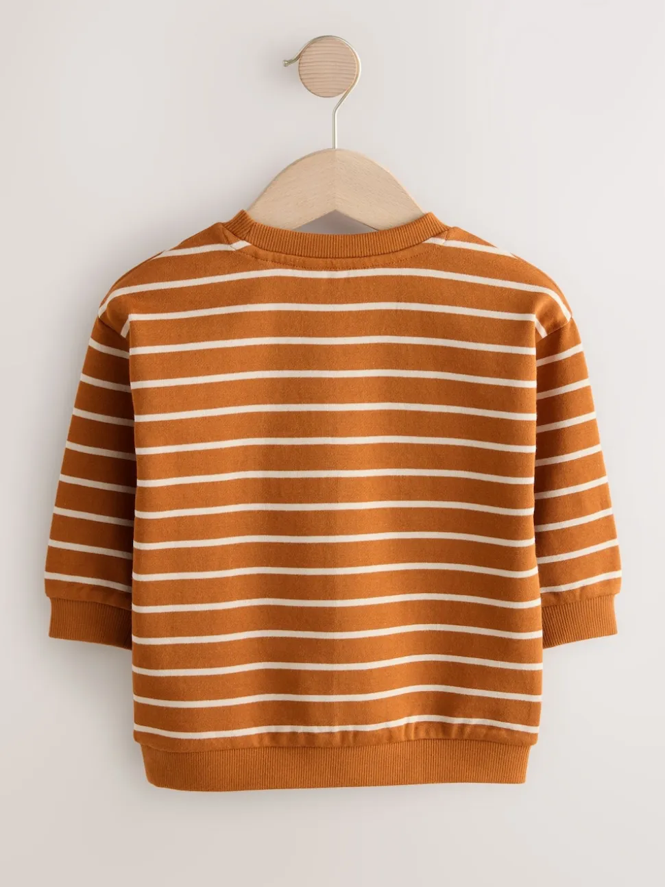 Ours brun fauve à rayures écrues - Sweat imprimé All-over Col rond (3mois -7ans)