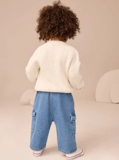 ours Crème - Pull tricoté (3mths-7yrs)