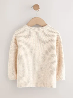 ours Crème - Pull tricoté (3mths-7yrs)
