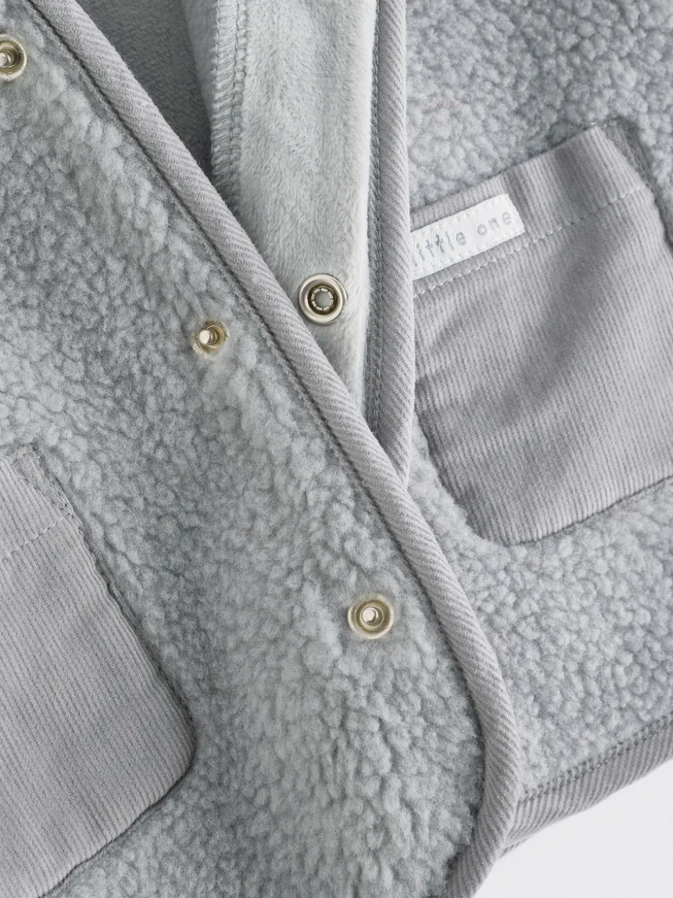 Ours gris - Cosy Borg Veste Bébé en laine polaire
