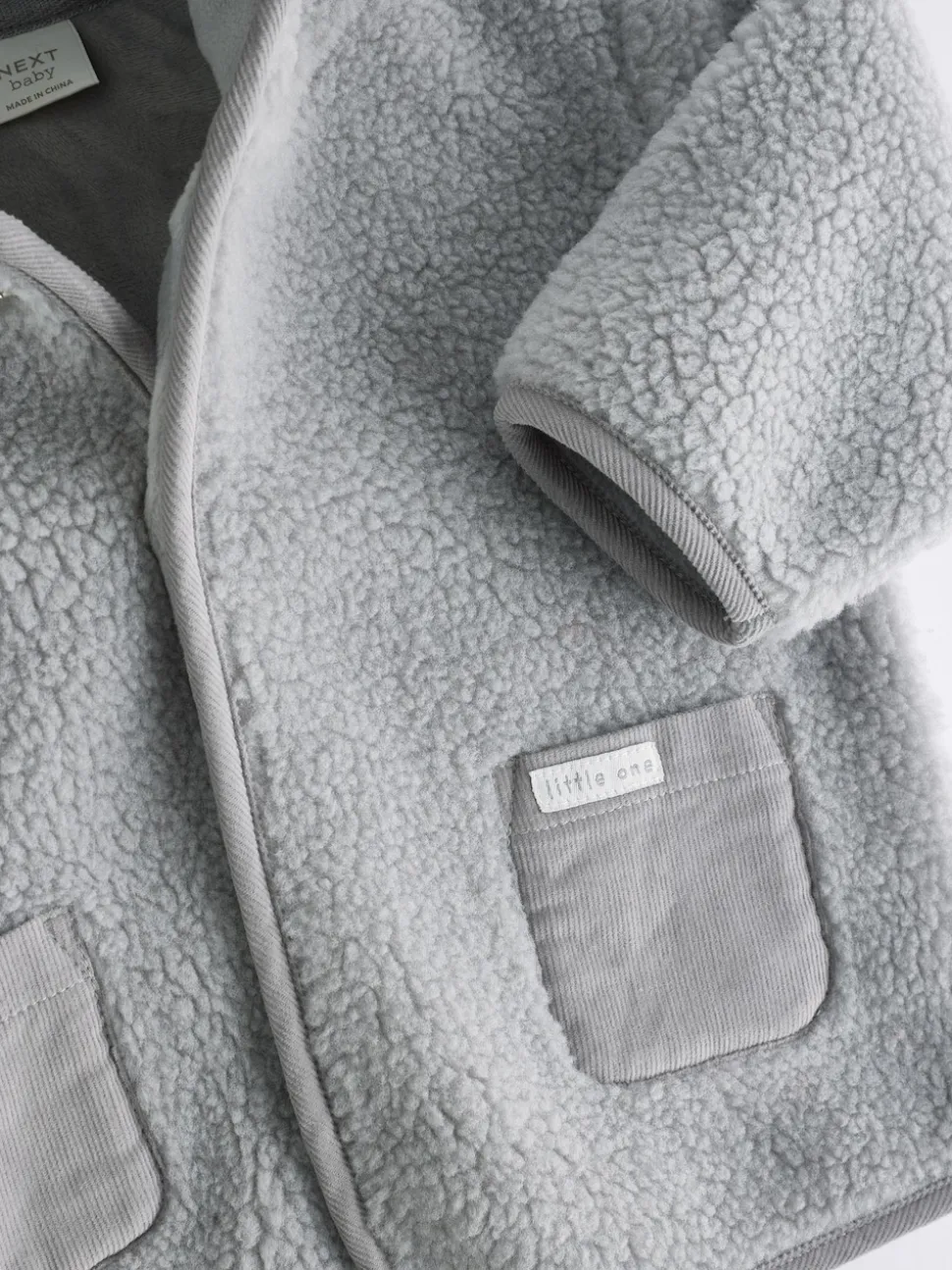 Ours gris - Cosy Borg Veste Bébé en laine polaire