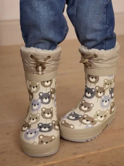 ours marron - Bottes en caoutchouc thermique Thinsulate™ avec extrémité doublée