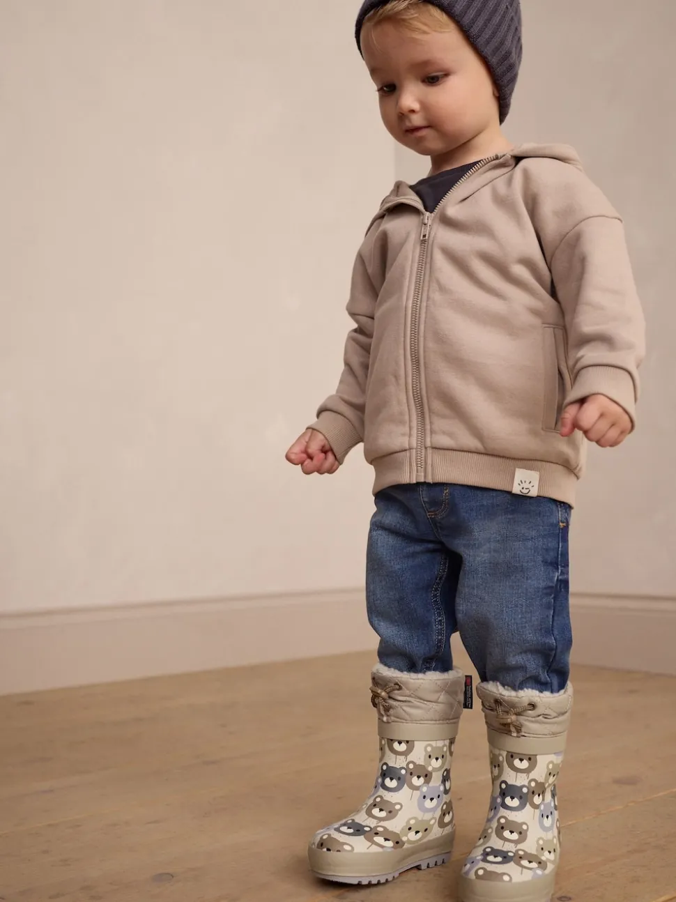 ours marron - Bottes en caoutchouc thermique Thinsulate™ avec extrémité doublée