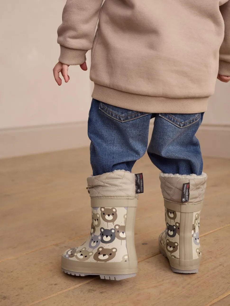 ours marron - Bottes en caoutchouc thermique Thinsulate™ avec extrémité doublée